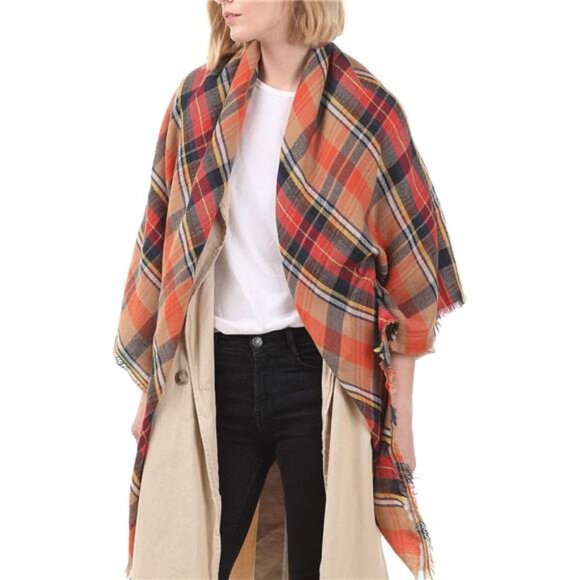 American Trends Women's Cozy Warm‎ Winter Fall Blanket Scarf Stylish Soft Chunky - Picture 5 of 7
